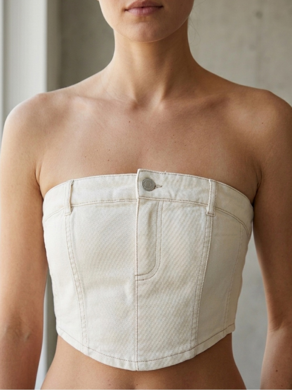 Garage Denim Jean Crop Top Y2K – Size Small | Streetwear | Y2K minimalist